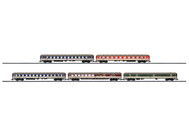 N Set with 5 "Pop Colors" Express Train Passenger Cars DB